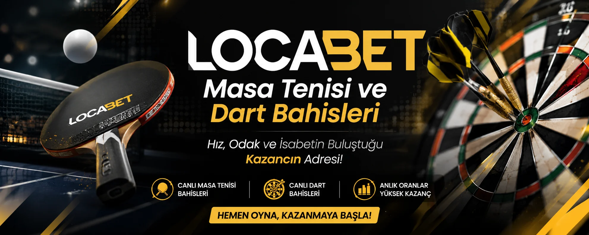 Locabet Masa Tenisi ve Dart Bahisleri