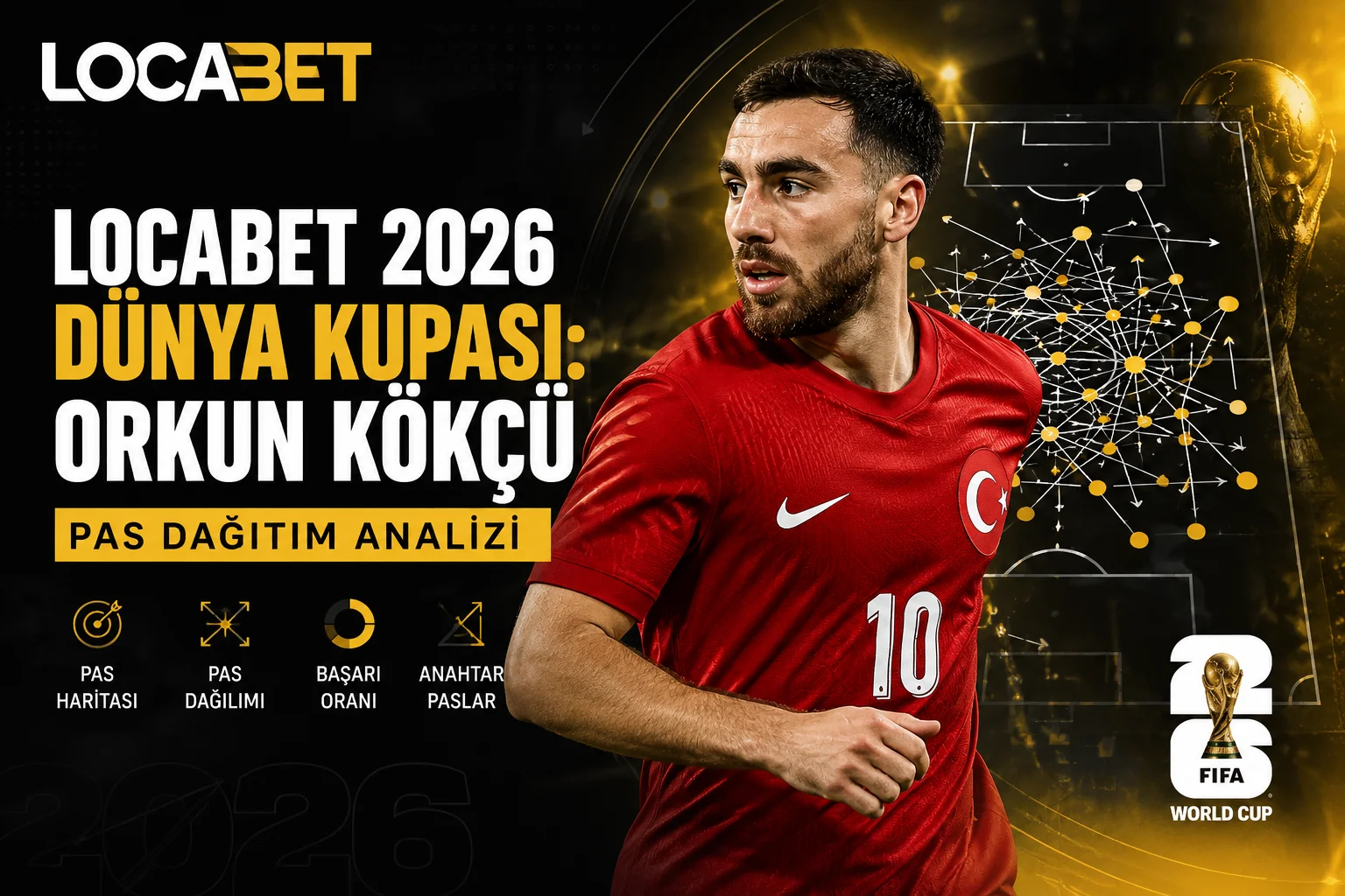 Locabet 2026 Dünya Kupası - Orkun Kökçü Pas Dağıtım Analizi